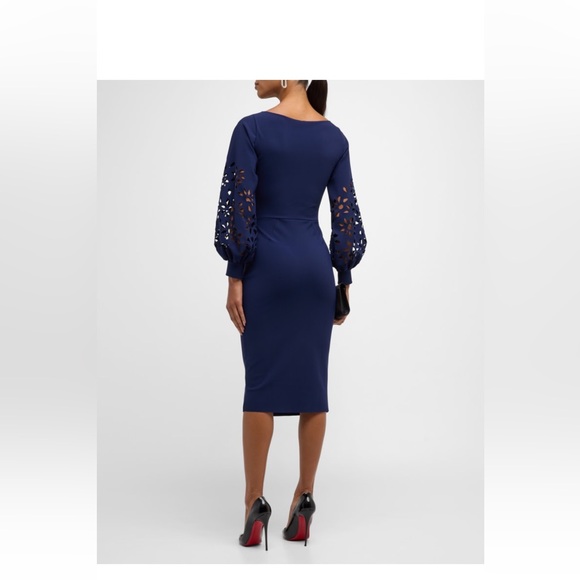 Chiara Boni La Petite Robe Gallilia Cutout ruffle sheath midi dress - Picture 2 of 7